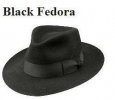 MJ Professional Entertainers - Black Fedora Hat - Pro Series